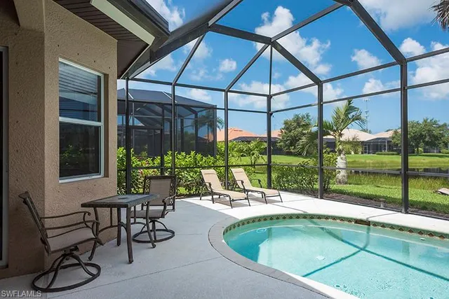 a view of a lake in a garden