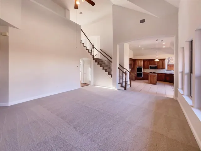 a view of a livingroom with a flat screen tv
