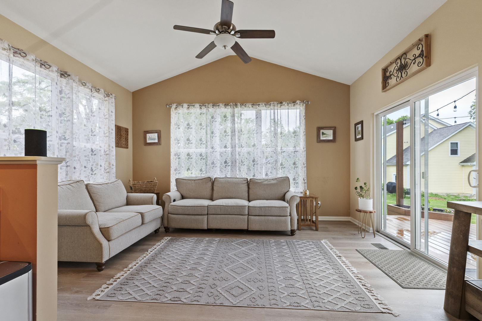 60 Linden Road Lake Zurich, IL 60047 - Photo 8 of 18 a living room with furniture and a fireplace