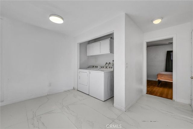 a room with a washer and dryer