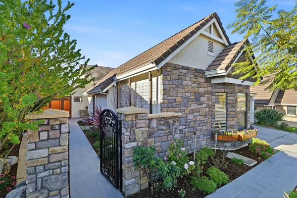a view of a house with a patio