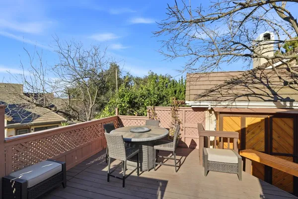 a outdoor living space with furniture and garden view