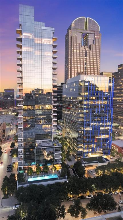 1747 Leonard Street, Unit 1402 Dallas, TX 75201 - Photo 3 of 36 a city view with tall buildings