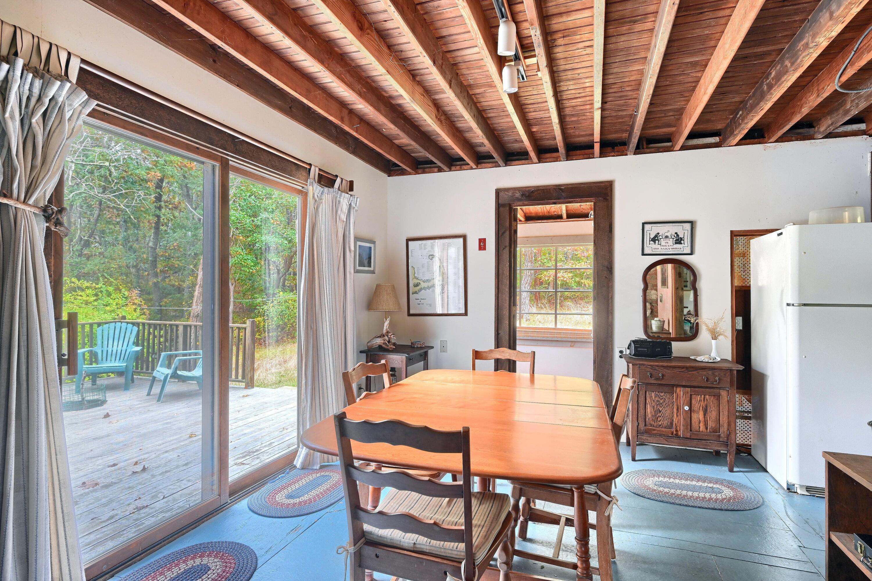 500 Gull Pond Road Wellfleet, MA 02667 - Photo 11 of 62 a dining room with furniture window and wooden floor