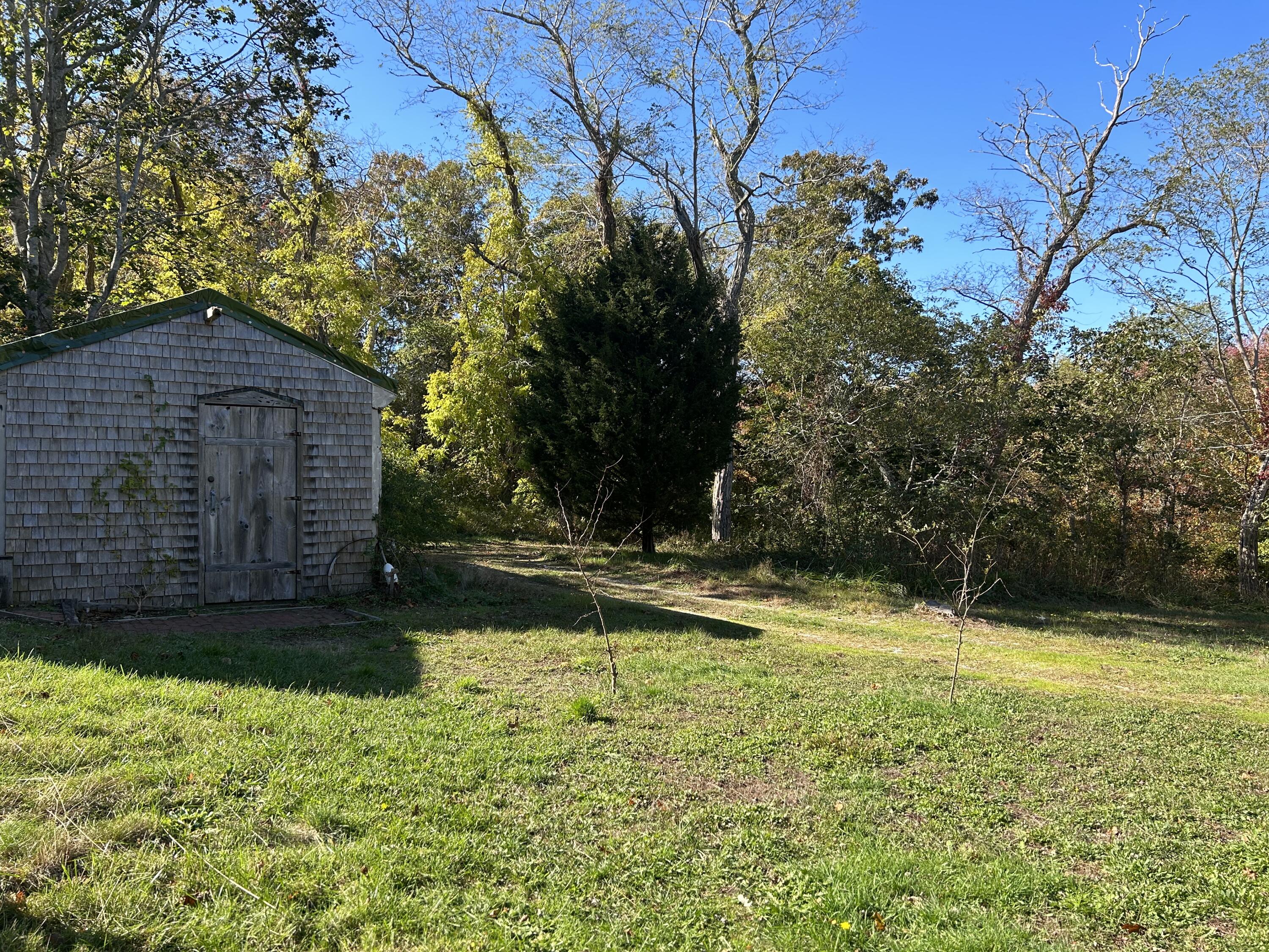 500 Gull Pond Road Wellfleet, MA 02667 - Photo 47 of 62 a view of a backyard with large trees