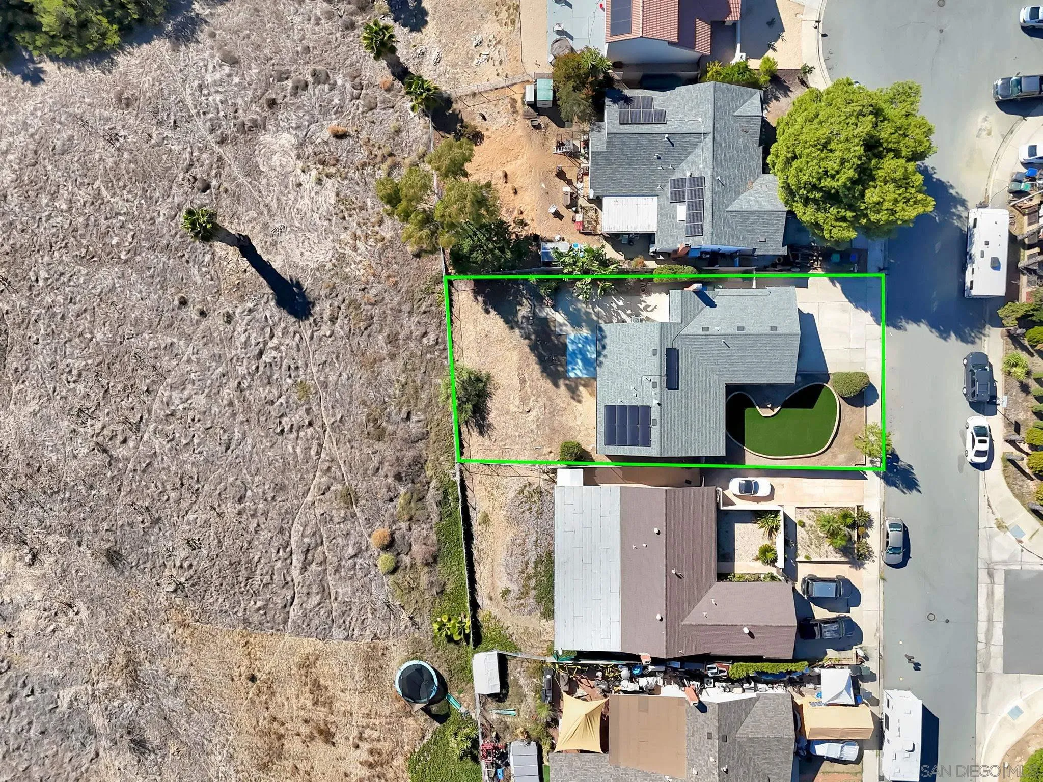 9421 Avenida Acero Spring Valley, CA 91977 - Photo 36 of 47 an aerial view of residential houses with outdoor space