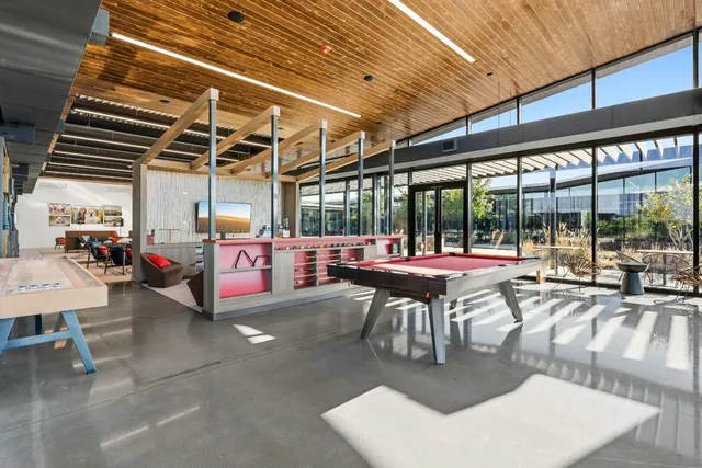 a outdoor space with patio lots of furniture