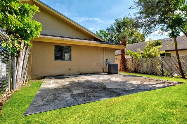 a backyard of a house