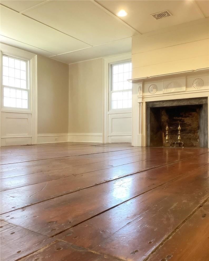 22 Hunns Lake Road Stanfordville, NY 12581 - Photo 8 of 36 an empty room with floor to ceiling window and fire place