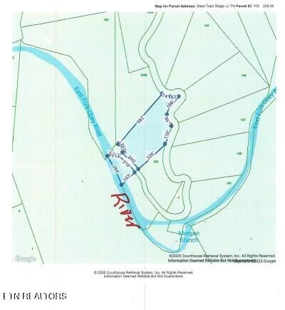 Lot 151 Steel Tram Ridge Crawford, TN 38554 - Photo 56 of 58 TAX MAP WITH THE RIVER