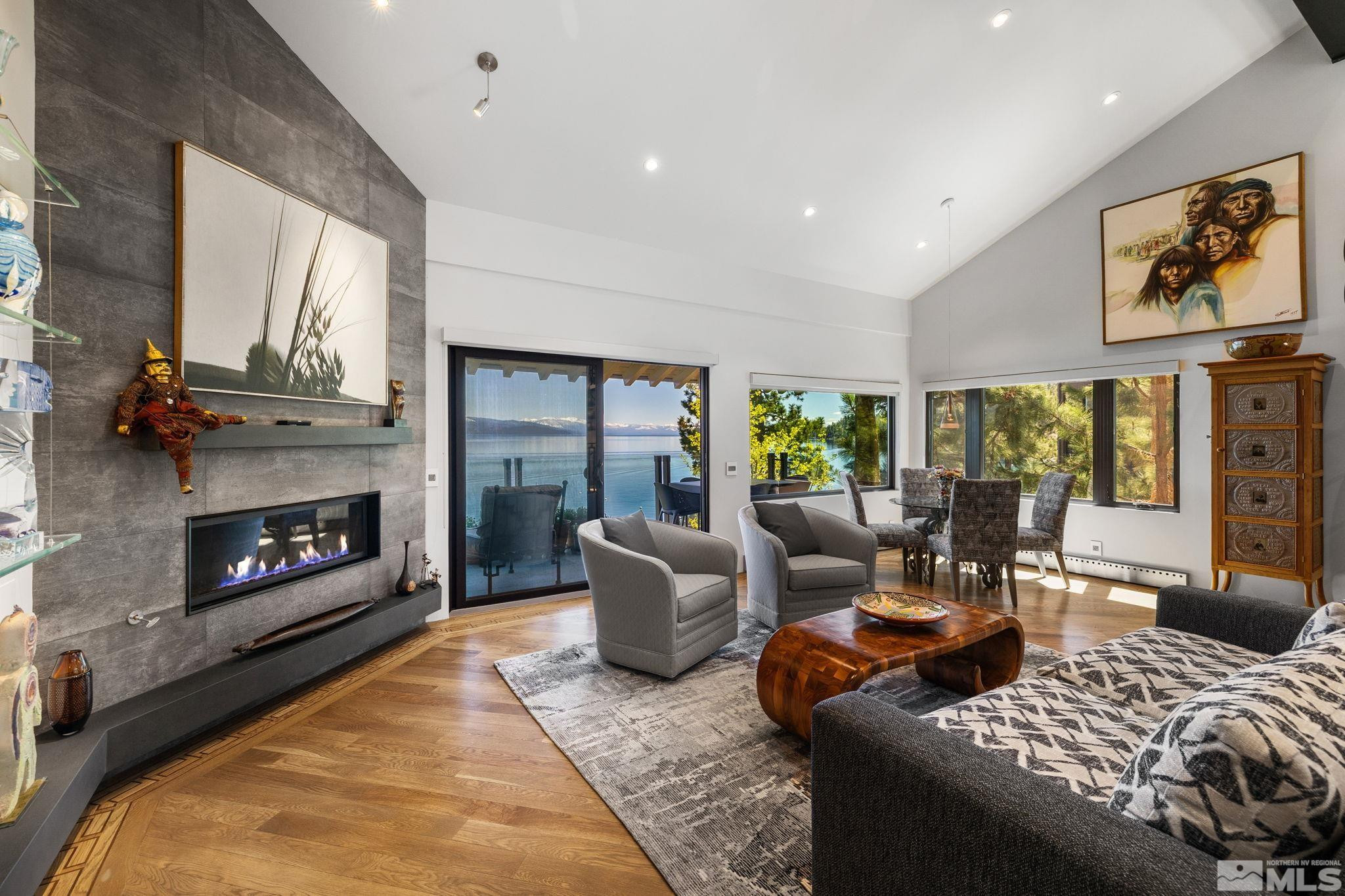 475 Lakeshore Boulevard, Unit 36 Incline Village, NV 89451 - Photo 10 of 40 a living room with furniture and a fireplace