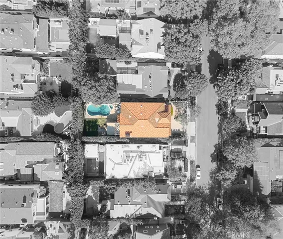 an aerial view of multiple house