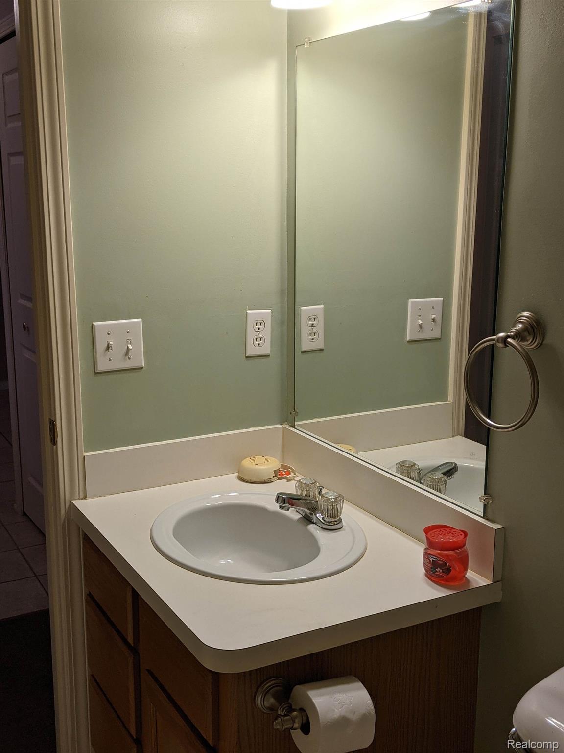 46218 Reedgrass Lane Belleville, MI 48111 - Photo 22 of 41 Vanity and mirror in 1st bathroom
