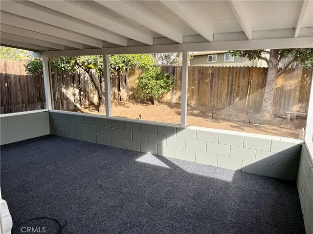 a view of a bathtub in a room