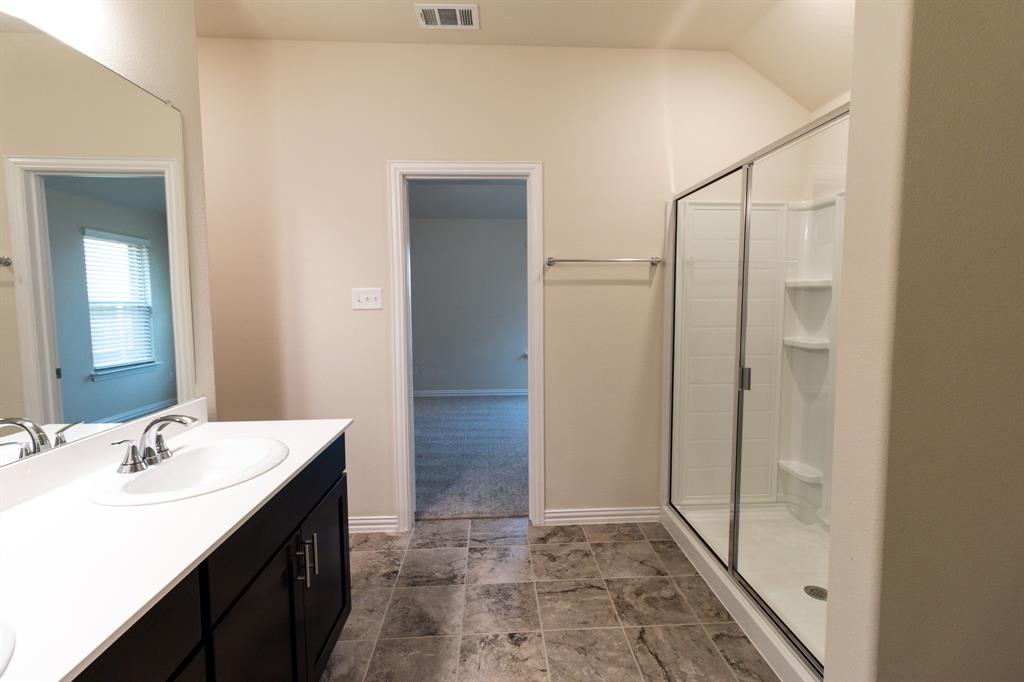 572 Ruthye Lane Pilot Point, TX 76258 - Photo 26 of 32 a bathroom with a sink and a mirror