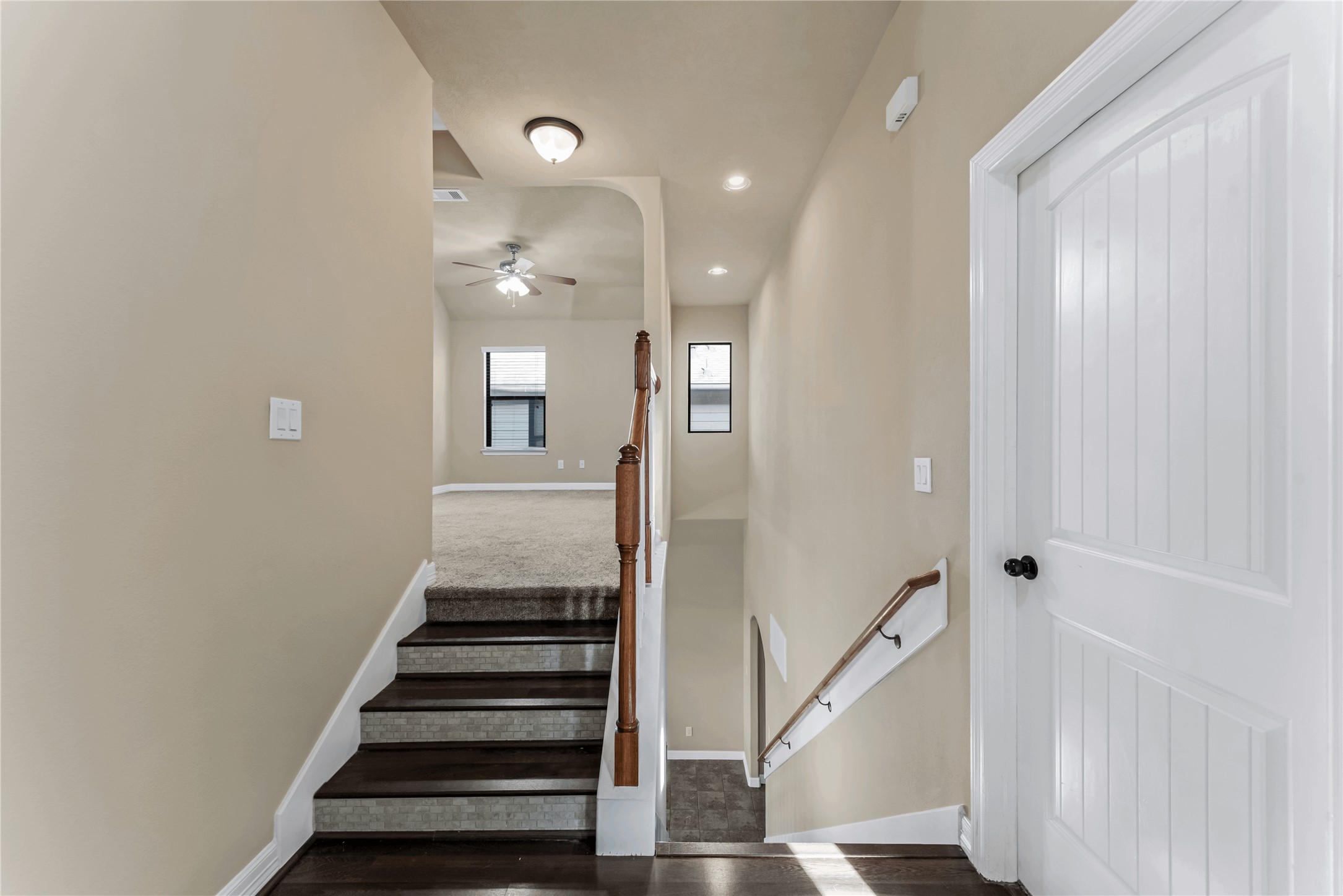 723 Audra Lane Spring, TX 77386 - Photo 17 of 35 a view of entryway and hall with wooden floor