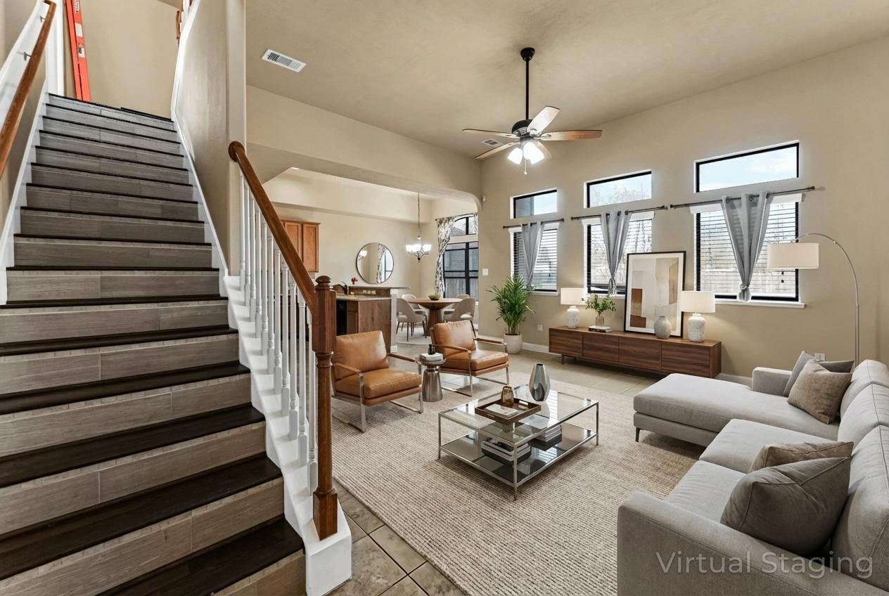723 Audra Lane Spring, TX 77386 - Photo 5 of 35 a living room with furniture and wooden floor