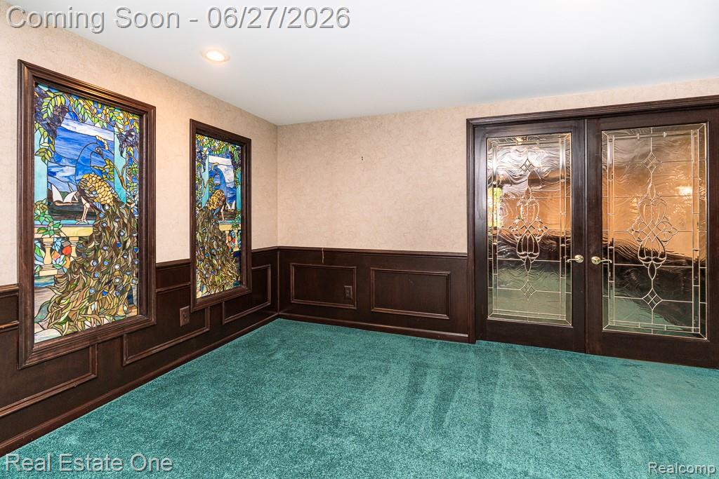 3347 St George Court Rochester, MI 48306 - Photo 36 of 51 Finished basement French doors to office