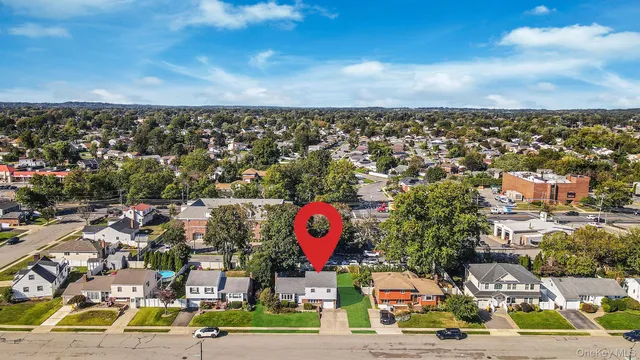 an aerial view of a city