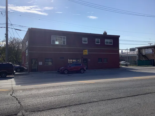 a car parked in front of a building
