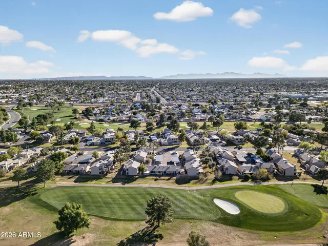 an aerial view of city lake and lake view