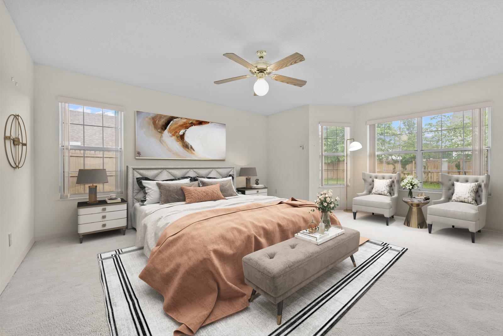 512 Moultrie Wells Road St. Augustine, FL 32086 - Photo 19 of 51 a spacious bedroom with a bed and a couch