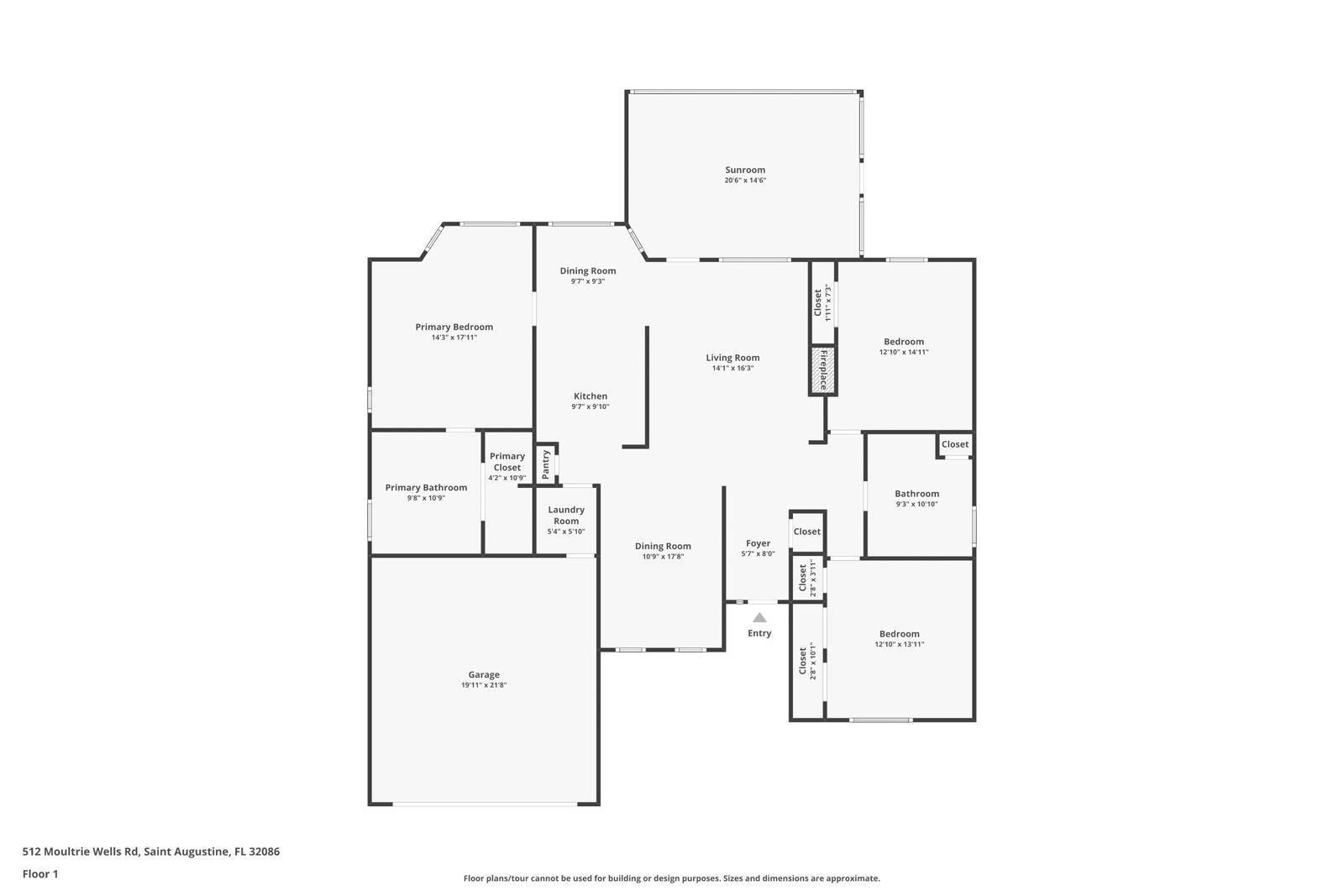 512 Moultrie Wells Road St. Augustine, FL 32086 - Photo 51 of 51 a picture of floor plan