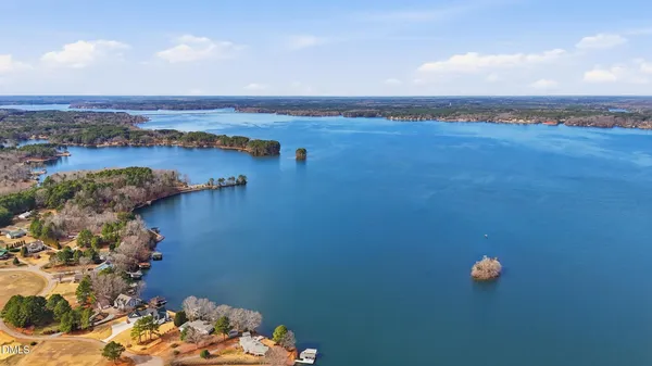 an aerial view of beach and ocean view