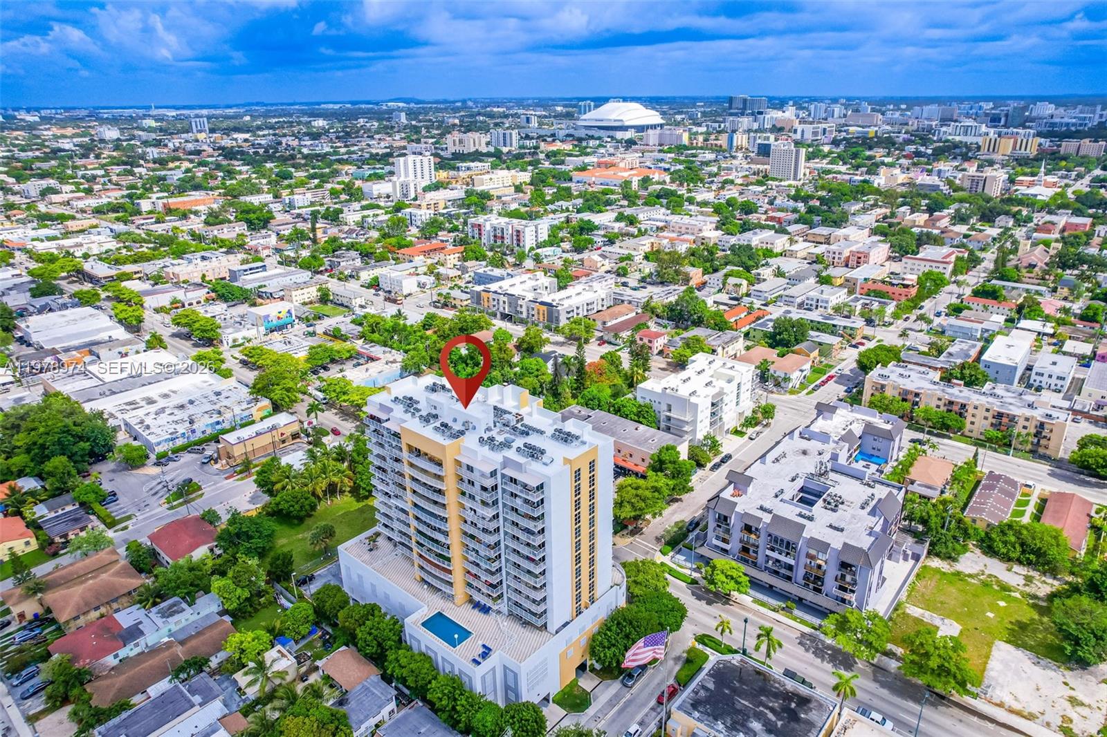 900 Southwest 8th Street, Unit 1603 Miami, FL 33130 - Photo 27 of 32 an aerial view of a city