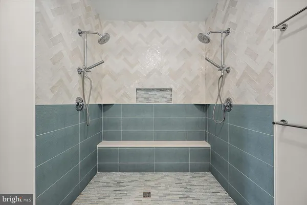 a front view of a building with windows