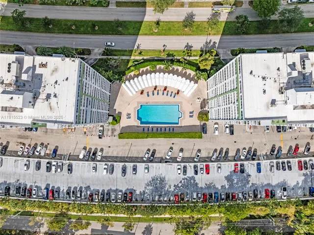 a view of a swimming pool and outdoor space