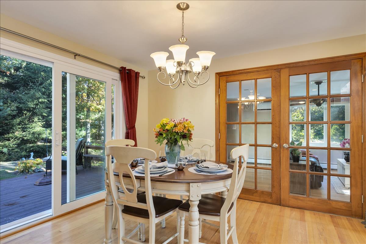 524 Prince Hinckley Road Centerville, MA 02632 - Photo 12 of 43 a dining room with furniture a large window and wooden floor