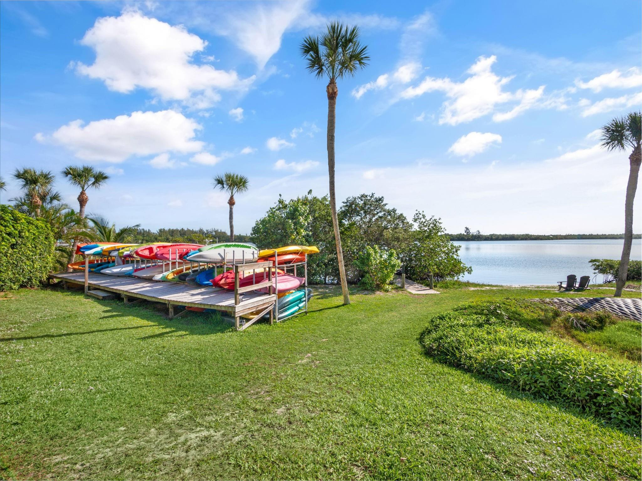 5745 Southeast Miles Grant Road Stuart, FL 34997 - Photo 35 of 35 Kayak storage at private beach.