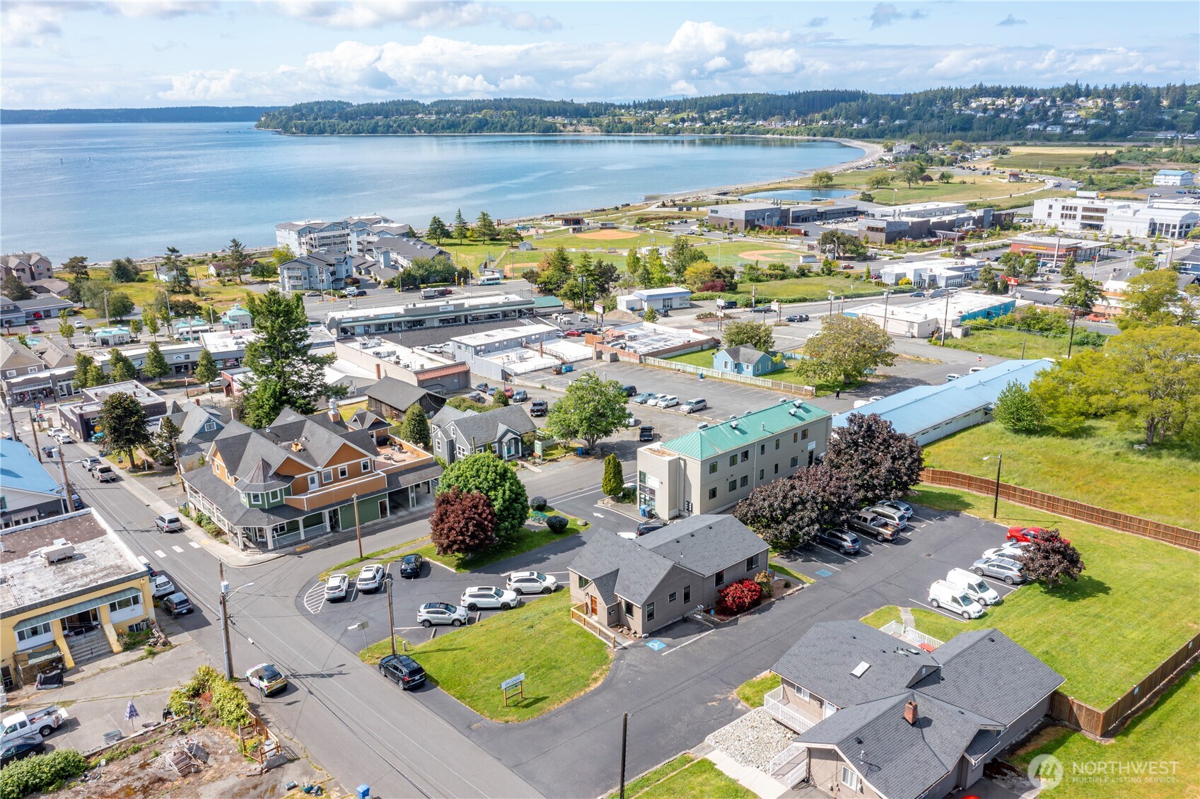 1121 Southeast Dock Street Oak Harbor, WA 98277 - Photo 22 of 28 an aerial view of residential houses with outdoor space