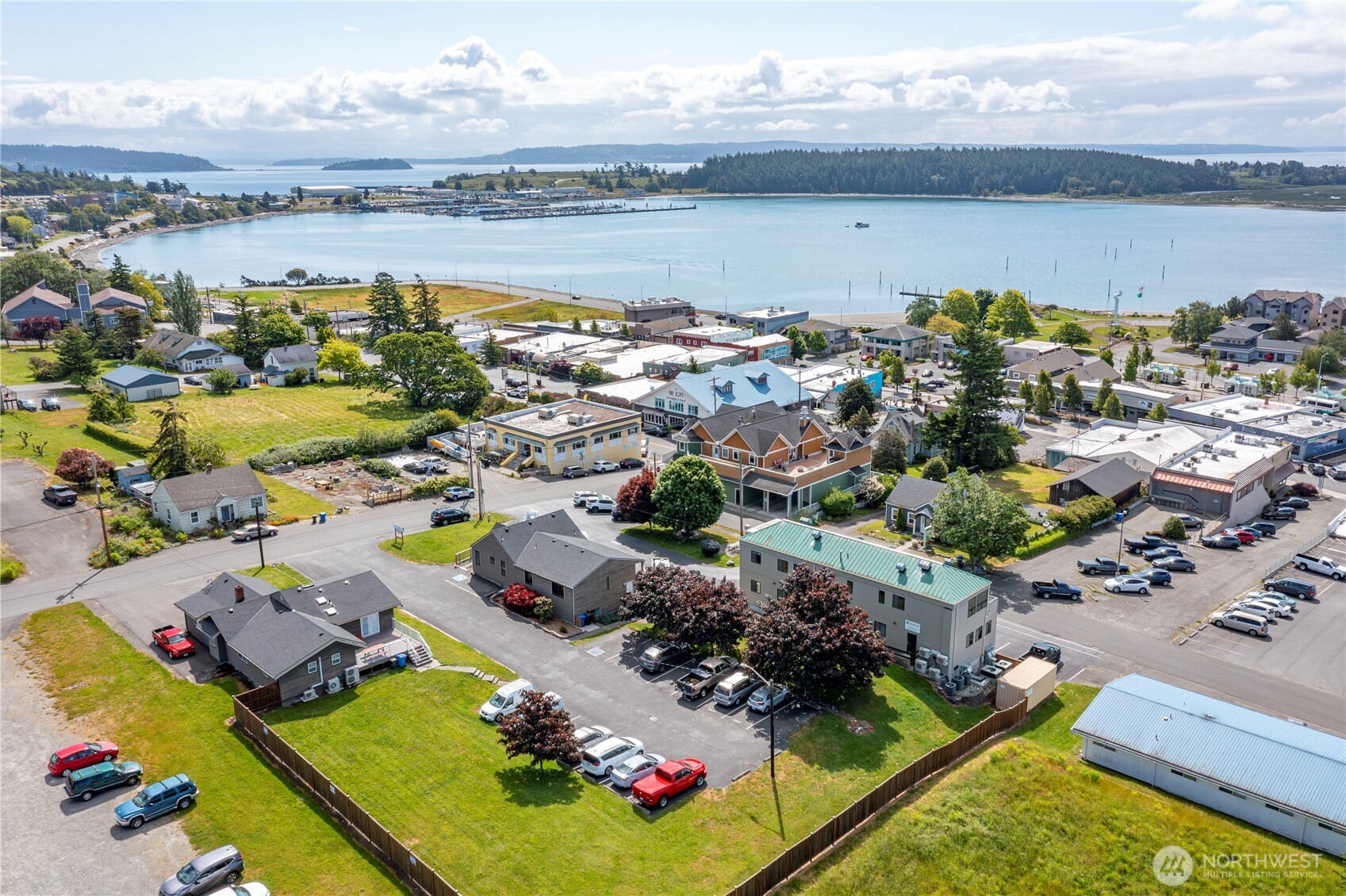 1121 Southeast Dock Street Oak Harbor, WA 98277 - Photo 28 of 28 an aerial view of lake residential houses with outdoor space and ocean view