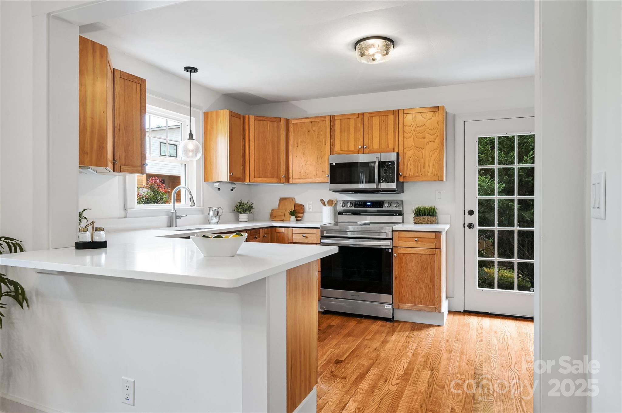 14 Monroe Street Brevard, NC 28712 - Photo 35 of 48 a kitchen with stainless steel appliances a sink dishwasher stove and microwave