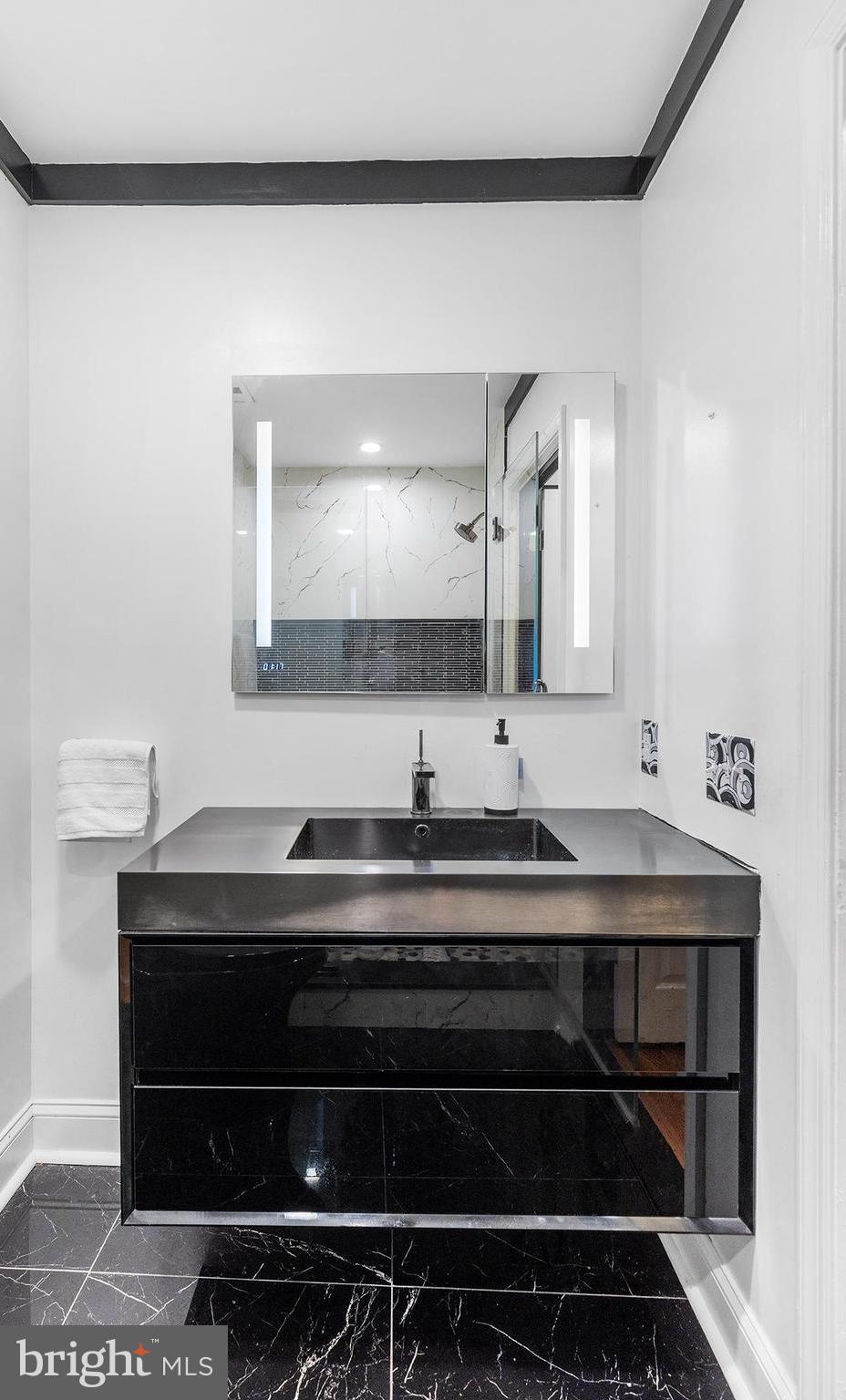 1903 Spruce Street, Unit 1A Philadelphia, PA 19103 - Photo 14 of 22 a bathroom with a sink and a mirror