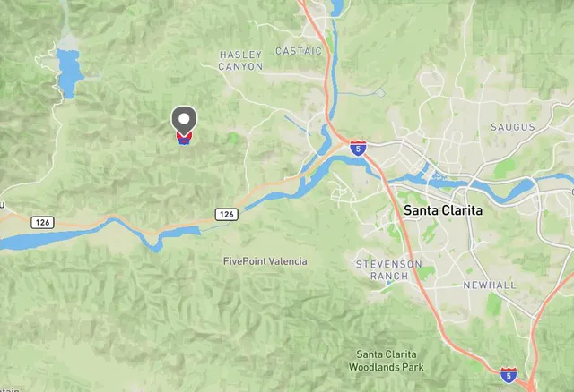 a bathroom with a sink and a shower curtain