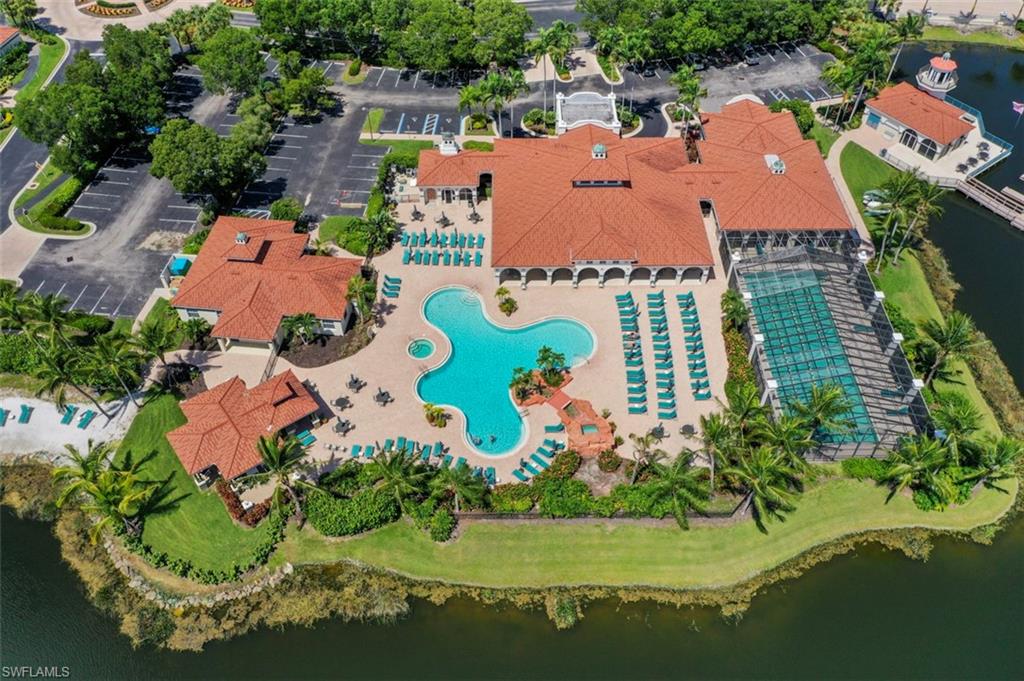 23800 Costa Del Sol Road, Unit 102 Estero, FL 34135 - Photo 36 of 49 Bird's eye view with a water view