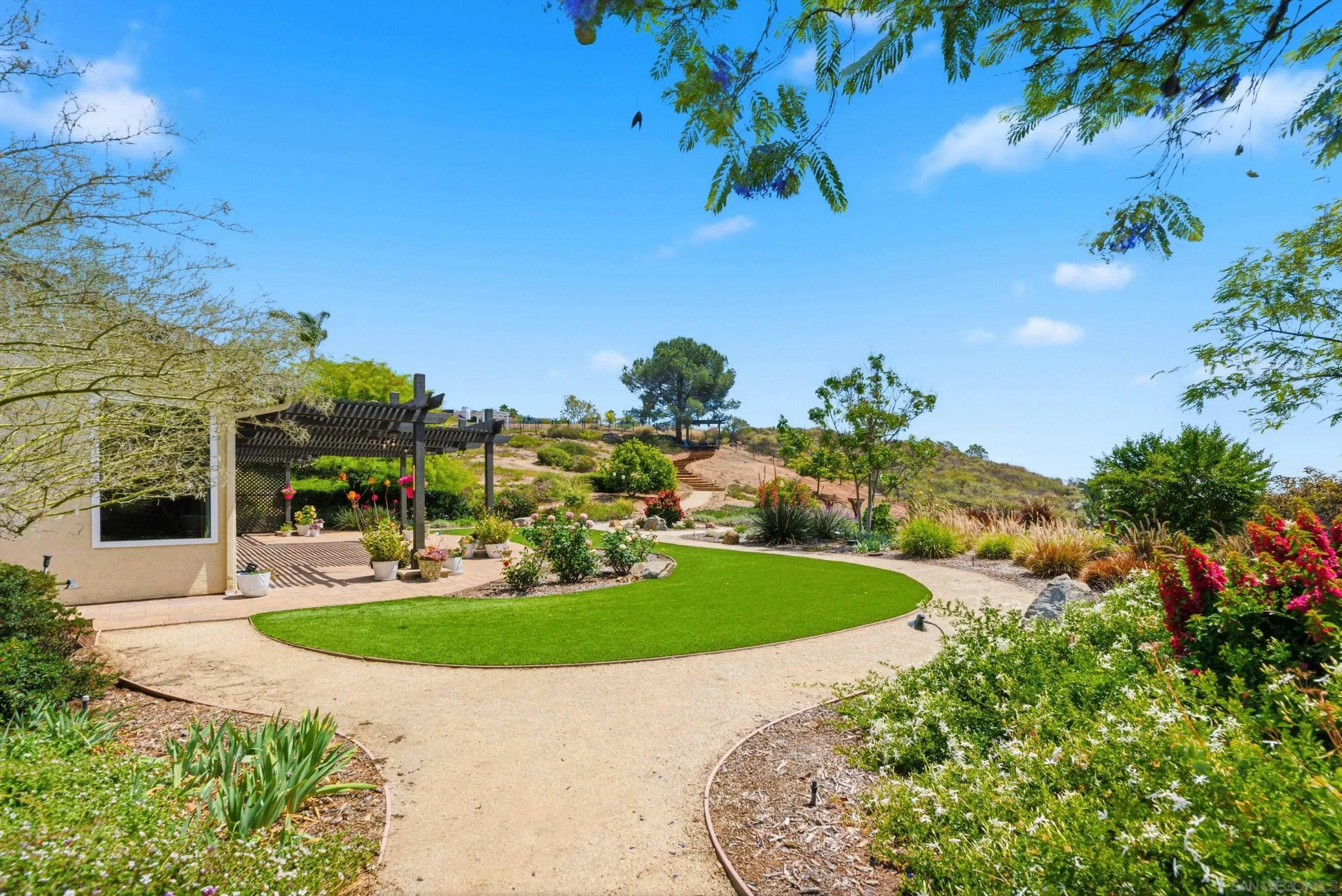 14505 Wildgrove Road Poway, CA 92064 - Photo 31 of 55 a view of a swimming pool with a yard