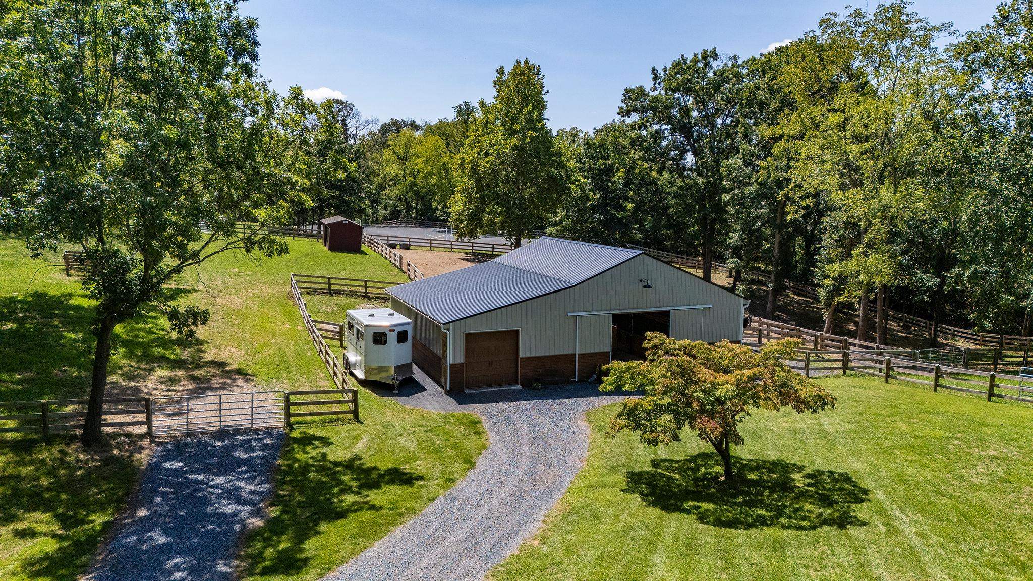 192 Galena Road Staunton, VA 24401 - Photo 55 of 75 a aerial view of a house with swimming pool next to a yard