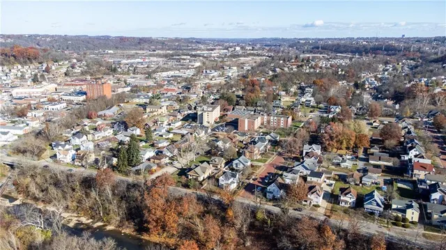 an aerial view of multiple house