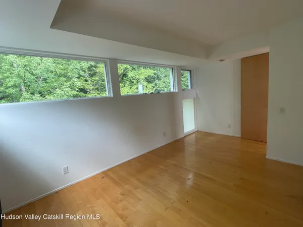 an empty room with a window