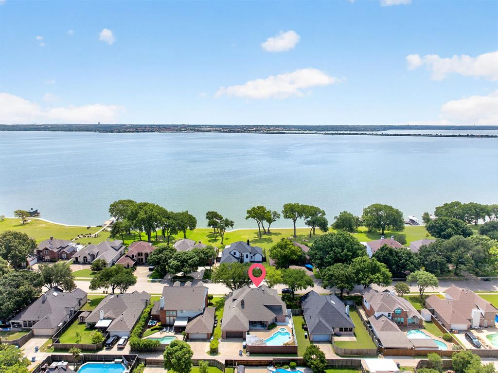 4509 Scenic Drive Rowlett, TX 75088 - Photo 2 of 40 Aerial perspective featuring a waterfront community with direct water frontage