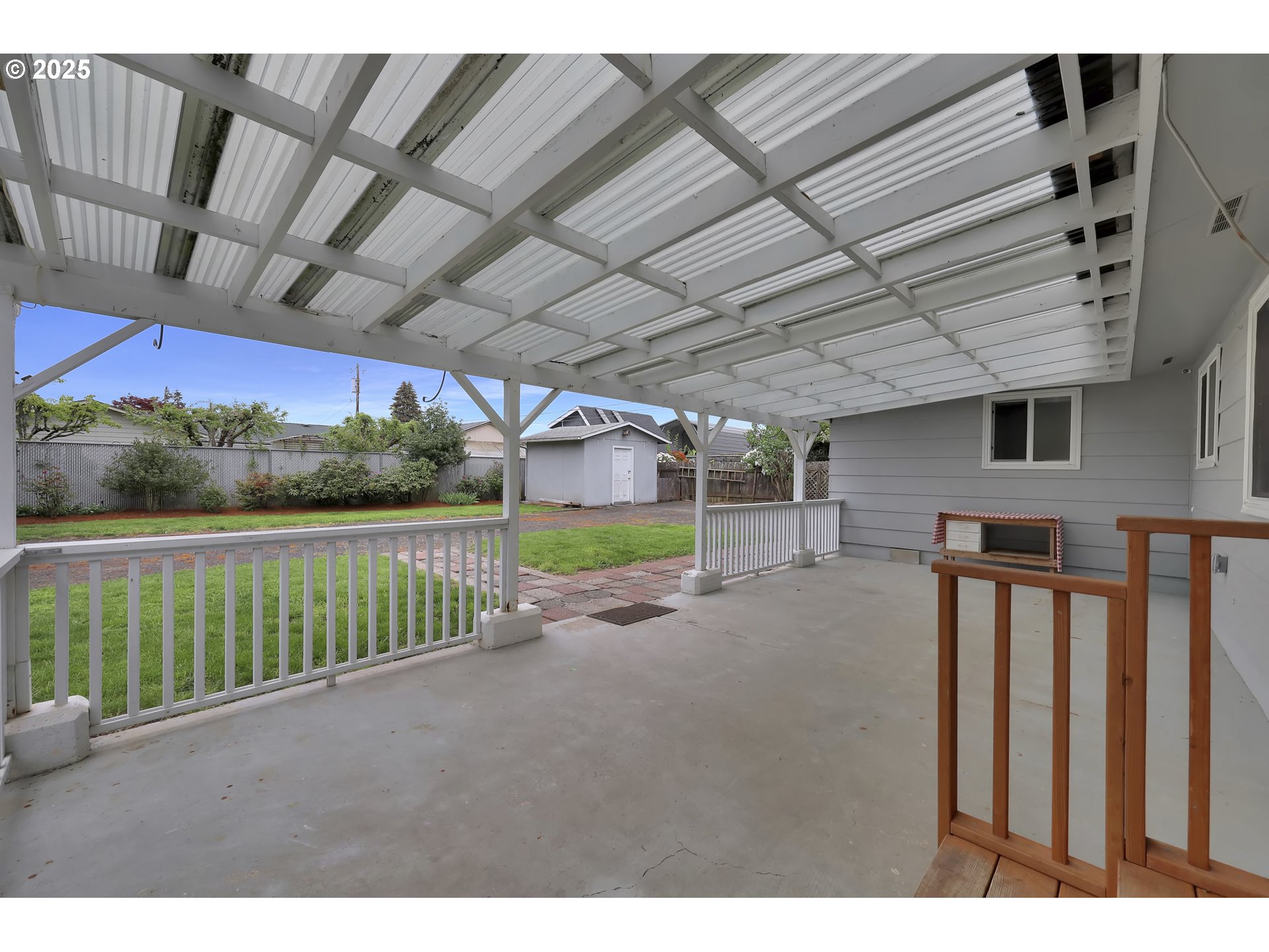 2315 19th Street Springfield, OR 97477 - Photo 25 of 30 a view of a porch with furniture and garden