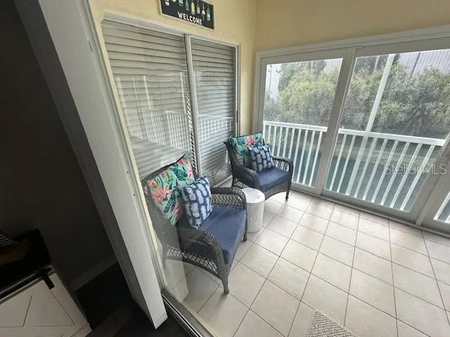 a view of outdoor space with seating area