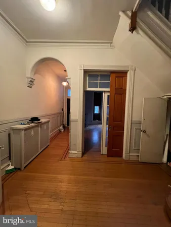 a utility room with cabinets