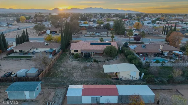 an aerial view of multiple house