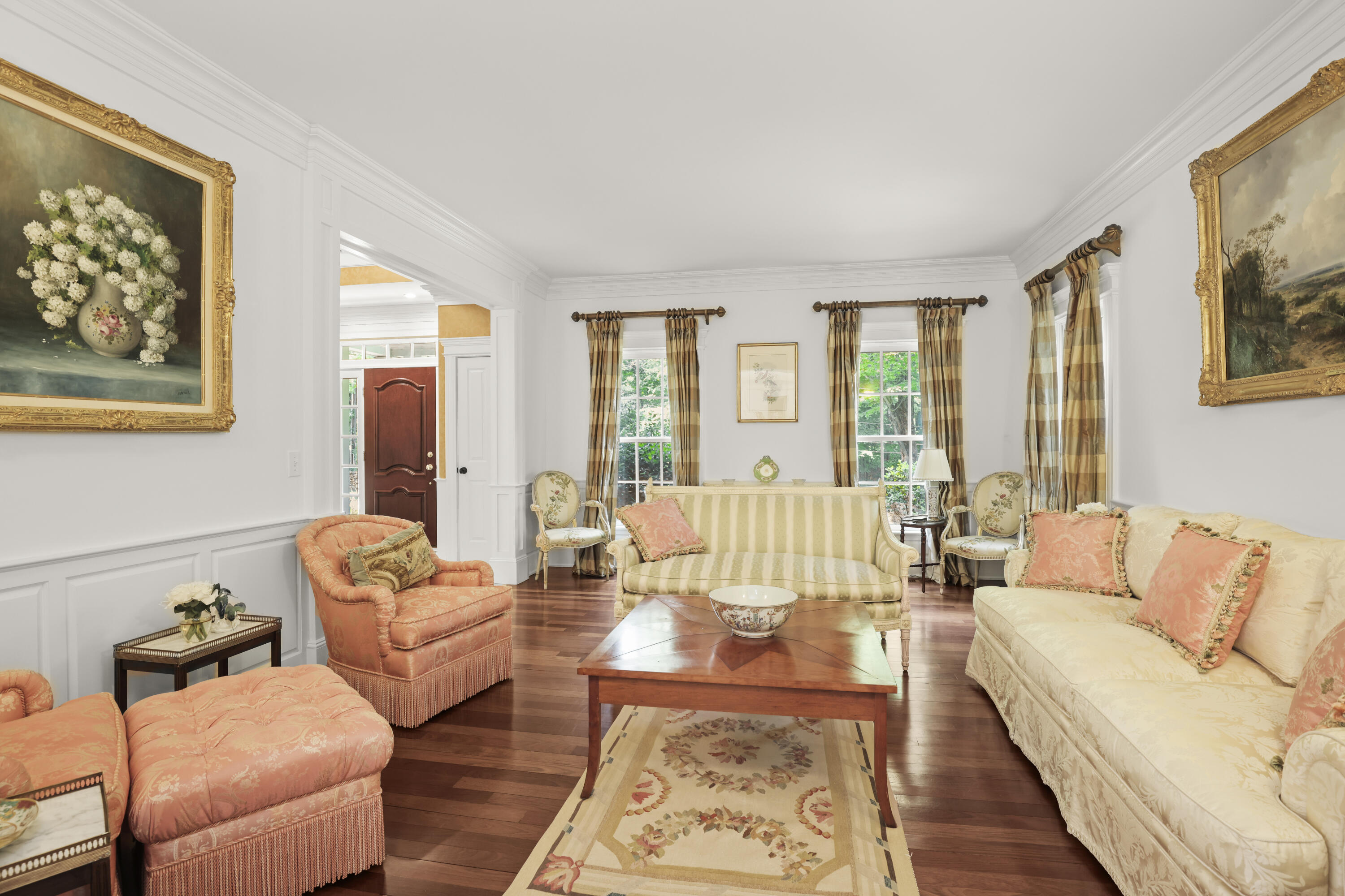 218 Limestone Road Ridgefield, CT 06877 - Photo 21 of 41 a living room with furniture and a large window