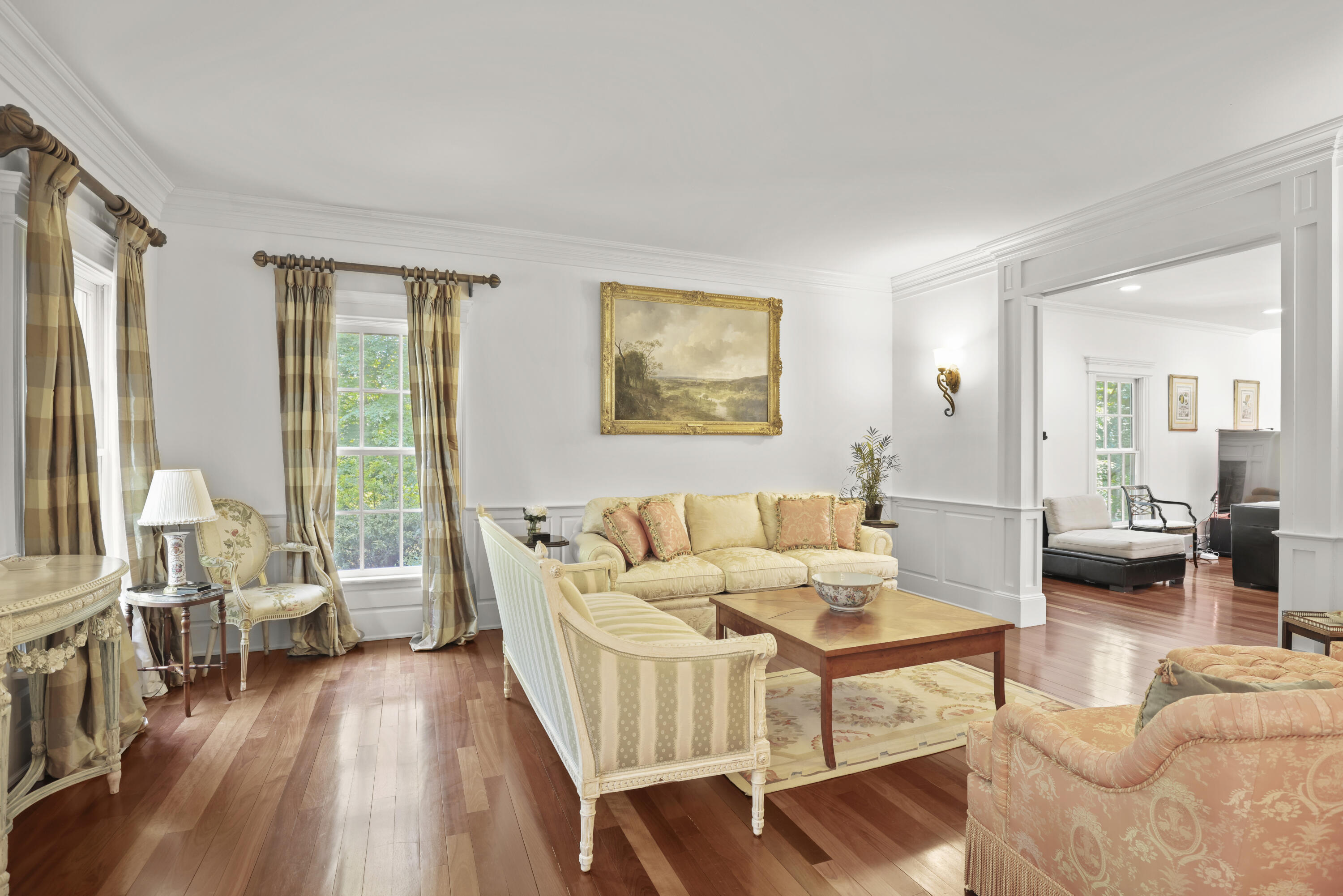 218 Limestone Road Ridgefield, CT 06877 - Photo 22 of 41 a living room with furniture and a large window
